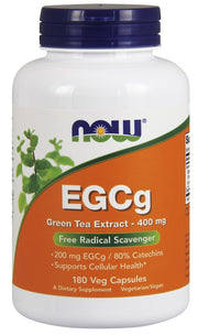 NOW Foods žaliosios arbatos ekstraktas EGCg, 400 mg – 180 kapsulių