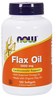 Produkto nuotrauka: NOW Foods Flax Oil, 1000mg - 100 minkštųjų kapsulių