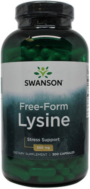 Swanson lizinas, 500 mg laisvos formos – 300 kapsulių