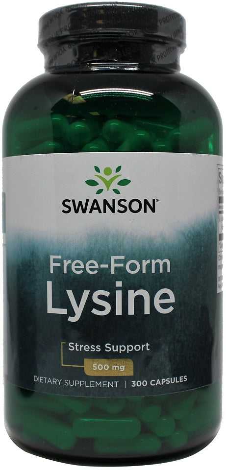 Swanson lizinas, 500 mg laisvos formos – 300 kapsulių