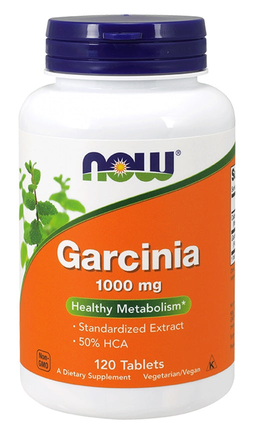 NOW Foods garcinijos, 1000 mg – 120 tablečių