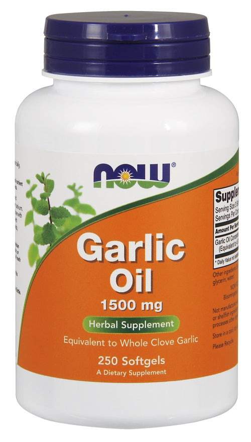 NOW Foods česnakų aliejus, 1500 mg – 250 kapsulių