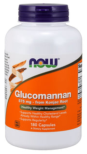 NOW Foods gliukomananas iš konjako šaknies, 575 mg – 180 kapsulių