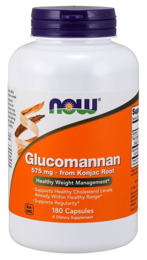 Produkto nuotrauka: NOW Foods Glucomannan from Konjac Root, 575mg - 180 kapsulių