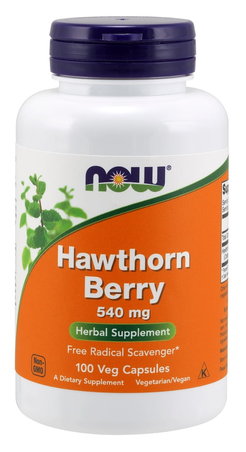 Produkto nuotrauka: NOW Foods Hawthorn Berry, 540mg - 100 kapsulių