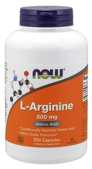 Produkto nuotrauka: NOW Foods L-Arginine, 500mg - 250 kapsulių
