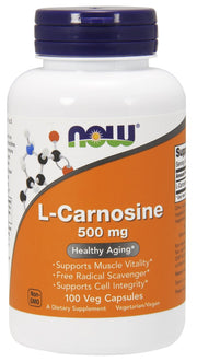 Produkto nuotrauka: NOW Foods L-Carnosine, 500mg - 100 kapsulių