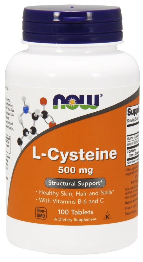 NOW Foods L - cisteinas, 500 mg - 100 tablečių