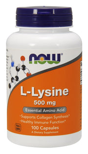 NOW Foods L - lizinas, 500 mg - 100 kapsulių