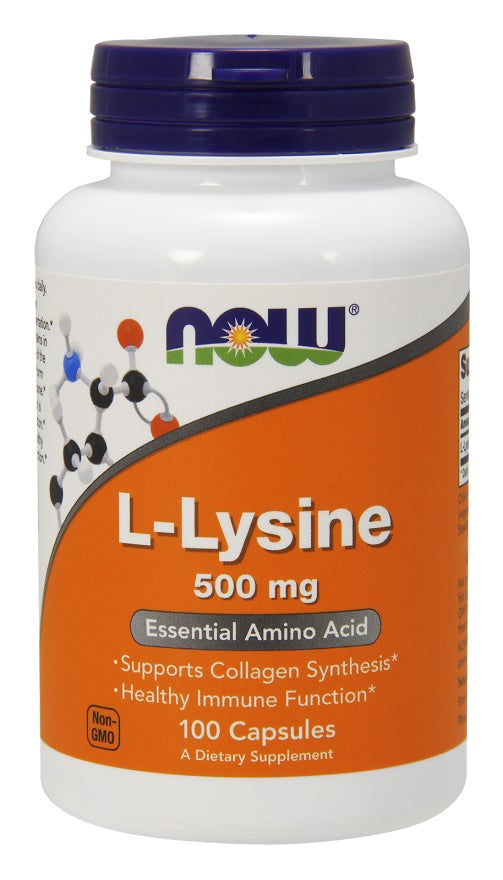 NOW Foods L - lizinas, 500 mg - 100 kapsulių