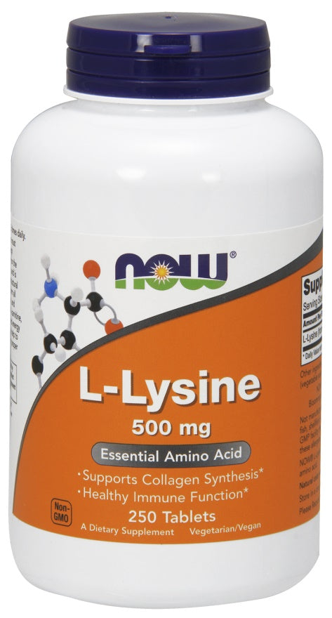 Produkto nuotrauka: NOW Foods L-Lysine, 1000mg - 250 tablečių