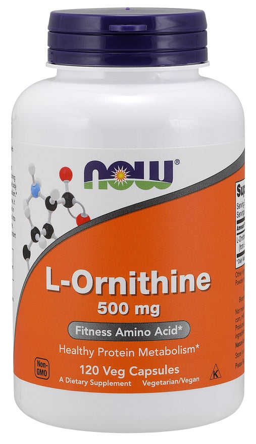 Produkto nuotrauka: NOW Foods L-Ornithine, 500mg - 120 kapsulių