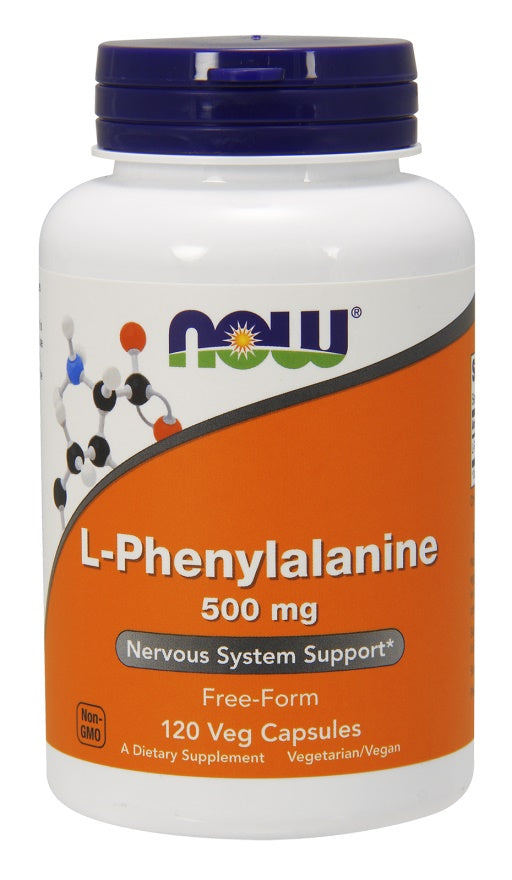 NOW Foods L - fenilalaninas, 500 mg - 120 kapsulių
