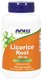 NOW Foods saldymedžio šaknis, 450 mg – 100 kapsulių