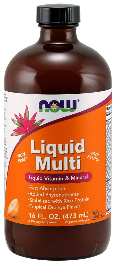 Produkto nuotrauka: NOW Foods Liquid Multi, Wild Berry (Iron Free) - 473 ml.