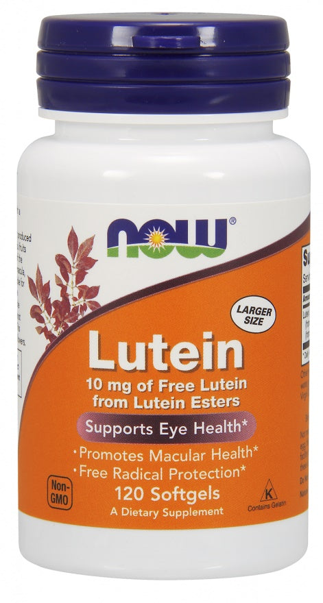 Produkto nuotrauka: NOW Foods Lutein, 10mg - 120 minkštųjų kapsulių