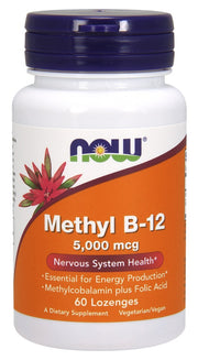 Produkto nuotrauka: NOW Foods Methyl B-12 with Folic Acid, 5000mcg - 60 pastilių