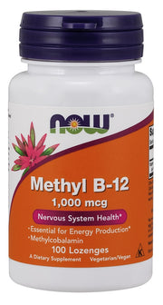 NOW Foods metil B - 12, 1000 mcg – 100 pastilių