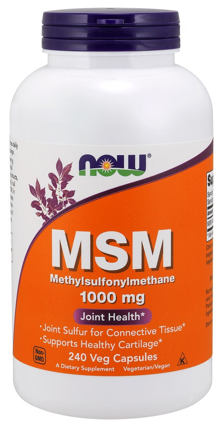 Produkto nuotrauka: NOW Foods MSM Methylsulphonylmethane, 1000mg - 240 kapsulių