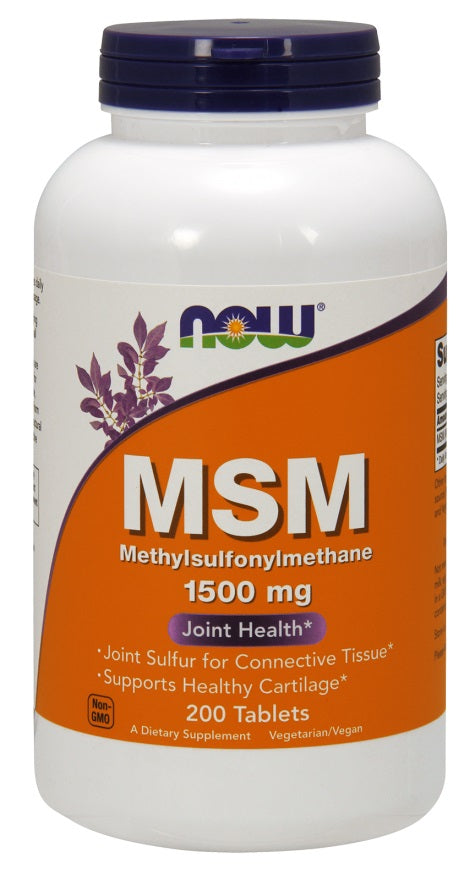 Produkto nuotrauka: NOW Foods MSM Methylsulphonylmethane, 1500mg - 200 tablečių