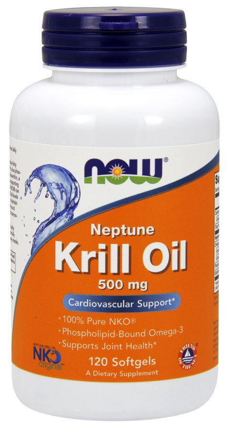 NOW Foods krilių aliejus, 500 mg – 120 kapsulių