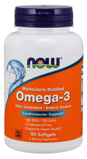 Produkto nuotrauka: NOW Foods Omega-3 Enteric Coated - 90 minkštųjų kapsulių