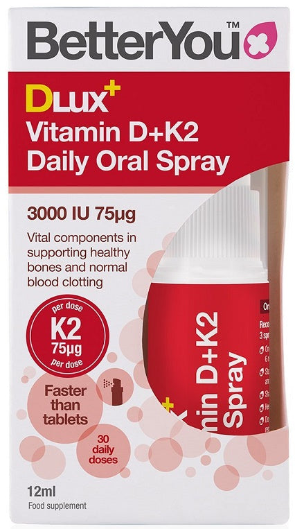 BetterYou DLux+ vitamino D+K2 kasdienis burnos purškalas - 12 ml.