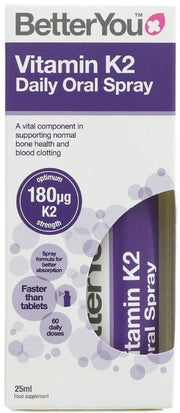 BetterYou vitamino K2 kasdienis burnos purškalas – 25 ml.