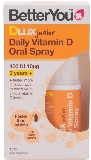 BetterYou DLux Junior kasdienis vitamino D burnos purškalas - 15 ml.