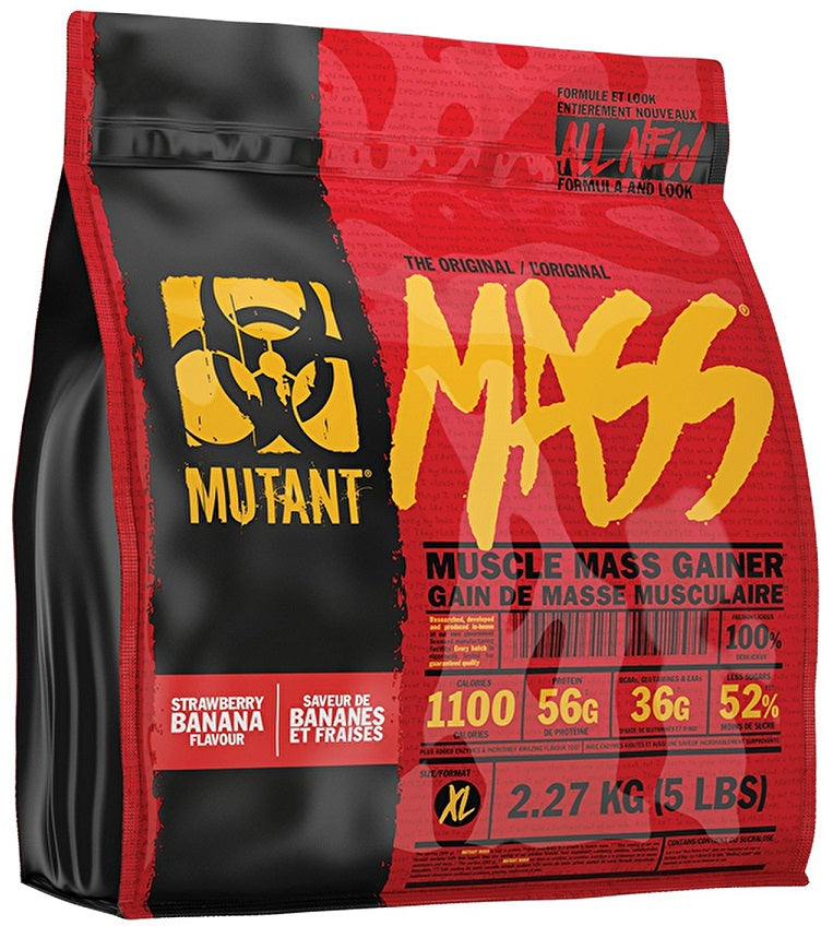 Mutant Mutant Mass, braškių ir bananų skonio – 2270 g