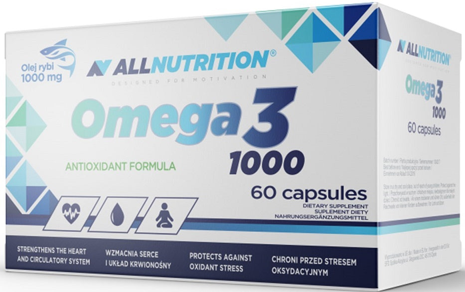 Allnutrition Omega 3, 1000 mg – 60 kapsulių