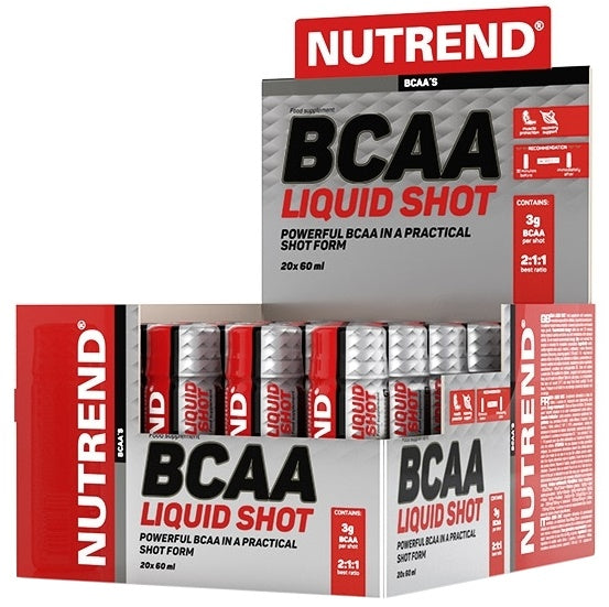 Nutrend BCAA skystas šotas – 20 x 60 ml.