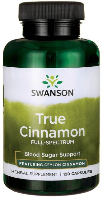 Swanson True Cinnamon Full Spectrum – 120 kapsulių