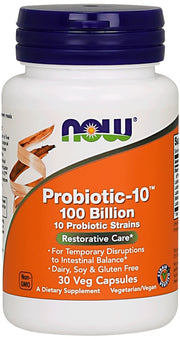 NOW Foods Probiotic - 10, 100 milijardų – 30 kapsulių