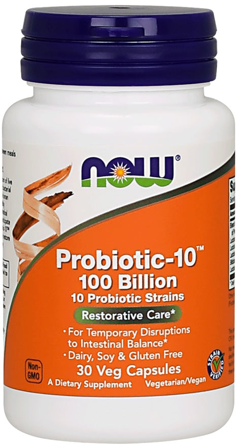 NOW Foods Probiotic - 10, 100 milijardų – 30 kapsulių