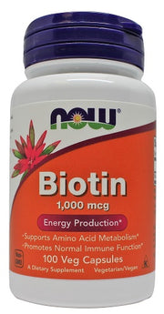 NOW Foods Biotinas, 1000 mcg - 100 kapsulių