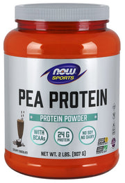 Produkto nuotrauka: NOW Foods Pea Protein, Dutch šokoladas - 907 g