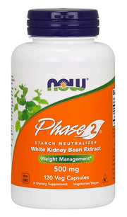 NOW Foods Phase 2 – baltųjų pupelių ekstraktas, 500 mg – 120 kapsulių
