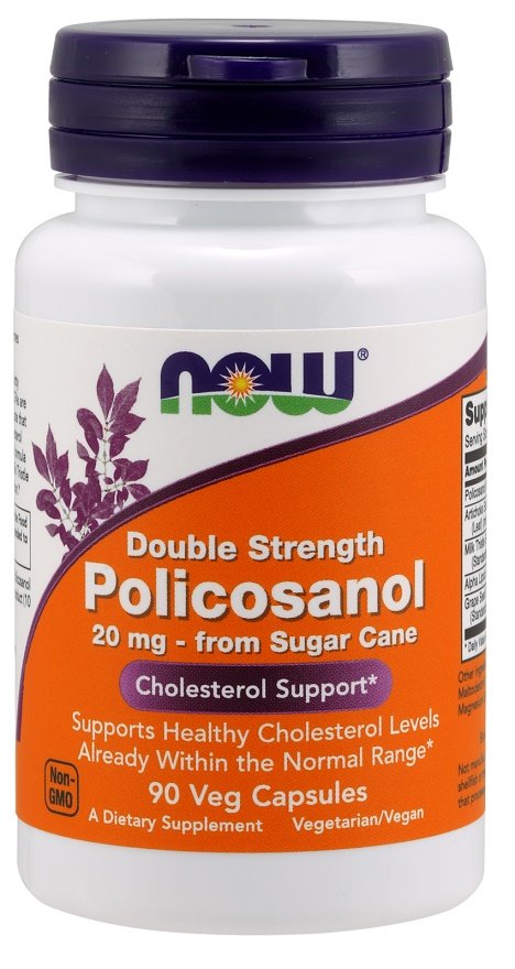Produkto nuotrauka: NOW Foods Policosanol, 20mg - 90 kapsulių