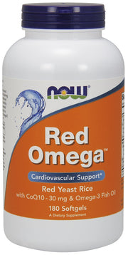 Produkto nuotrauka: NOW Foods Red Omega (Red Yeast Rice) - 180 minkštųjų kapsulių
