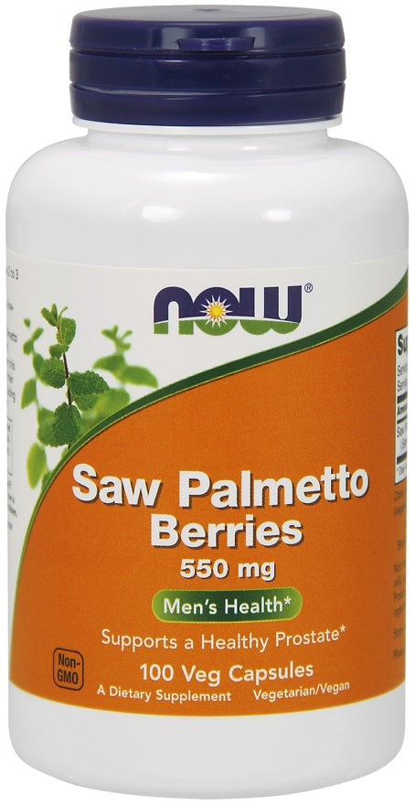 Produkto nuotrauka: NOW Foods Saw Palmetto Berries, 550mg - 100 kapsulių