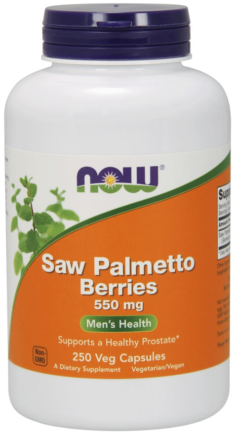 Produkto nuotrauka: NOW Foods Saw Palmetto Berries, 550mg - 250 kapsulių