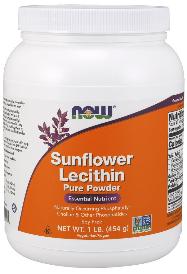 Produkto nuotrauka: NOW Foods Sunflower Lecithin, Pure Powder - 454 g