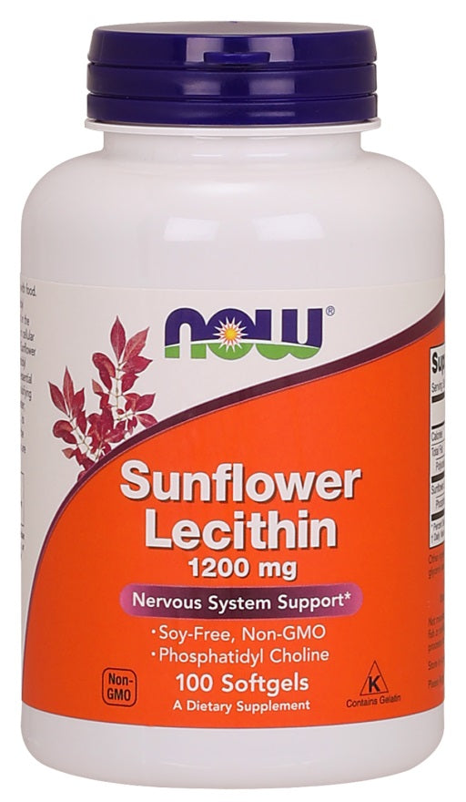 Produkto nuotrauka: NOW Foods Sunflower Lecithin, 1200mg - 100 minkštųjų kapsulių