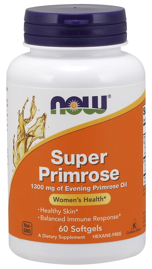Produkto nuotrauka: NOW Foods Super Primrose, 1300mg - 60 minkštųjų kapsulių