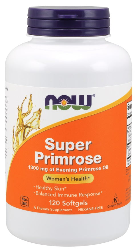 Produkto nuotrauka: NOW Foods Super Primrose, 1300mg - 120 minkštųjų kapsulių