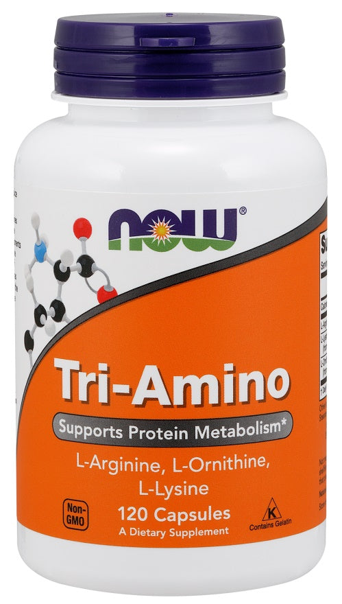 Produkto nuotrauka: NOW Foods Tri-Amino - 120 kapsulių