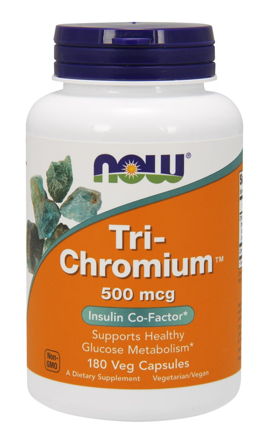 NOW Foods trichromo, 500 mcg – 180 kapsulių