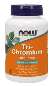 Produkto nuotrauka: NOW Foods Tri-Chromium, 500mcg - 180 kapsulių