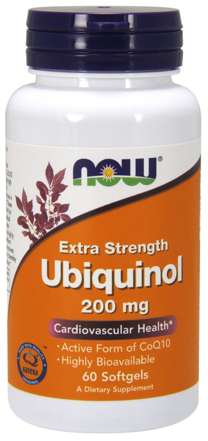 NOW Foods ubichinolis, 200 mg – 60 kapsulių